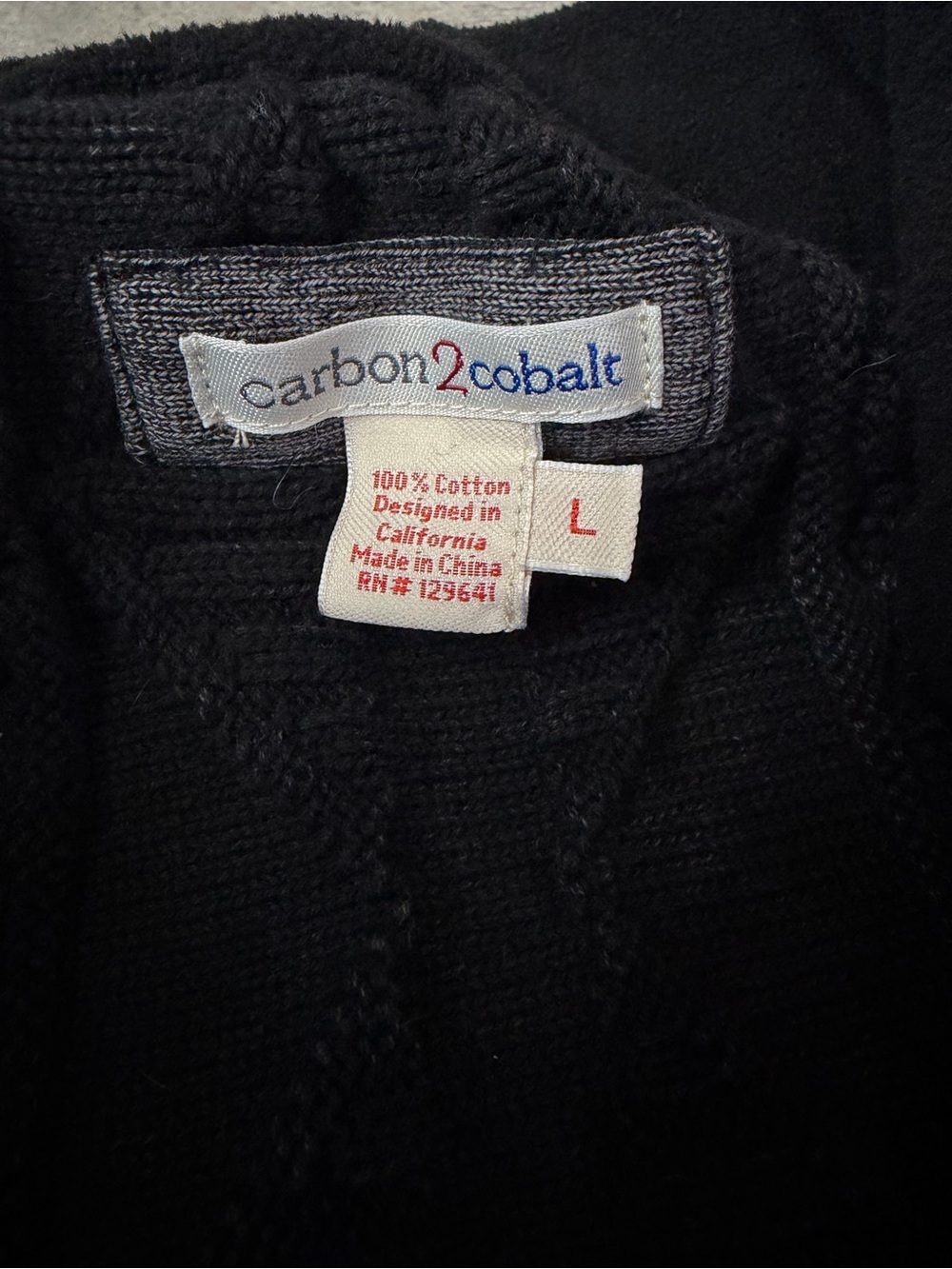 Men's Charcoal Cable-Knit Zip & Button Cardigan Sweater - Picture 3 of 6